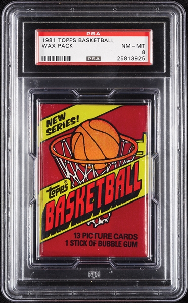 1981 Topps Basketball Wax Pack (Graded PSA 8)