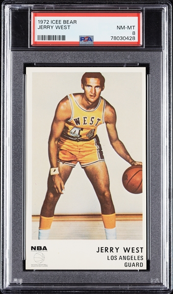 1972 Icee Bear Jerry West PSA 8