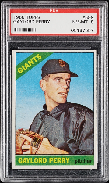 1966 Topps Gaylord Perry No. 598 PSA 8