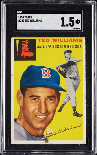 1954 Topps Ted Williams No. 250 SGC 1.5
