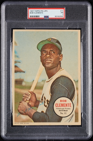 1967 Topps Pin-Ups Roberto Clemente No. 11 PSA 1