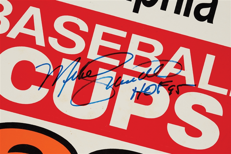 Mike Schmidt Signed 1987 7-Eleven Big Gulp Advertising Display (PSA/DNA)