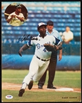 Hank Aaron Signed 1972 Sports Arts 11x14 Arena Stadium Photo Card (PSA/DNA)
