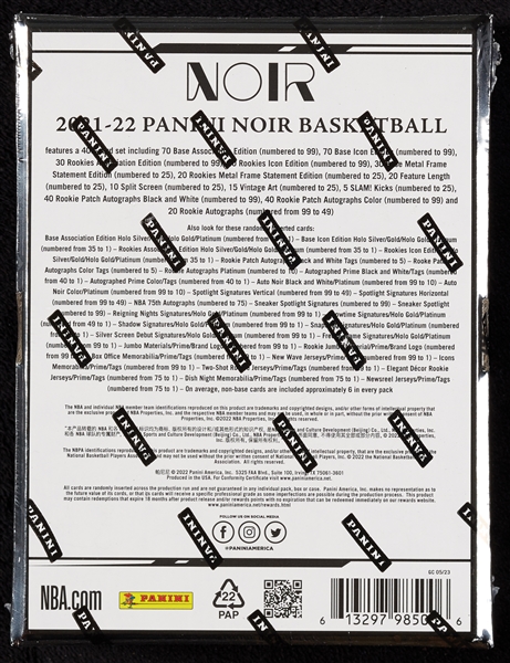 2021-22 Panini Noir Basketball Box