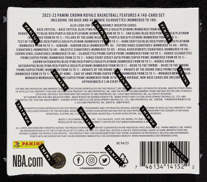 2022-23 Panini Crown Royale Basketball Box