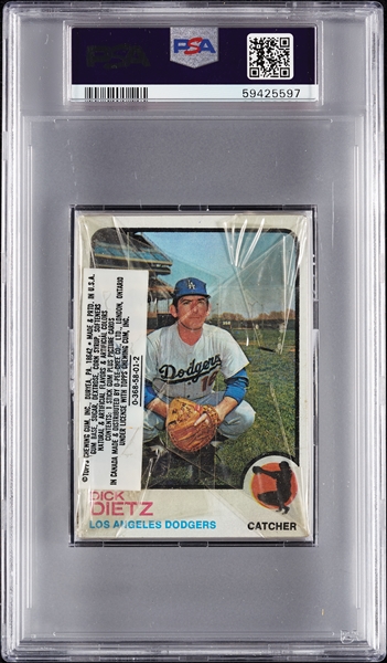 1973 Topps Baseball Cello Pack - Lou Gehrig GS Leader Top (Graded PSA 7)