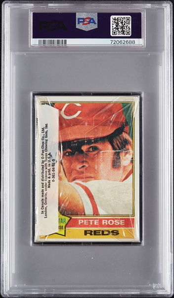 1976 Topps Baseball Cello Pack - Pete Rose Back (Graded PSA 8)