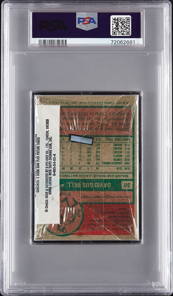 1975 Topps Baseball Cello Pack (Graded PSA 8)