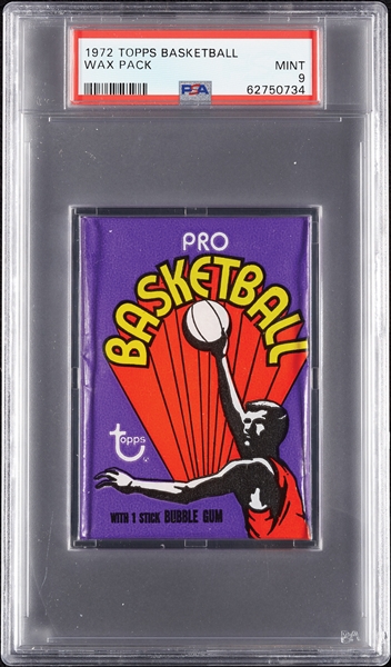 1972 Topps Basketball Wax Pack (Graded PSA 9)