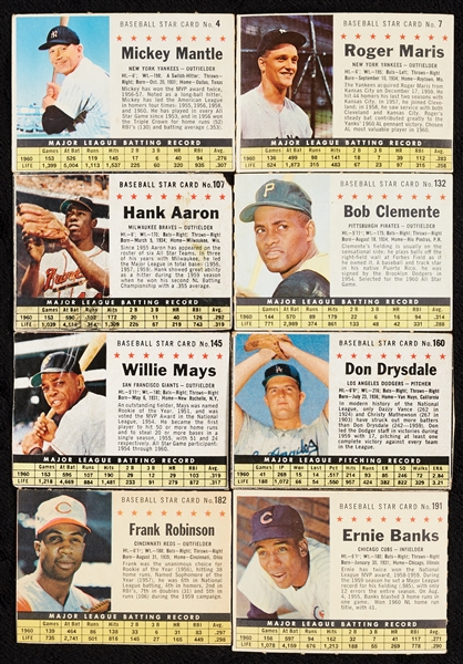 1961 Post Cereal Set, Eight Autographs and Extras (202)