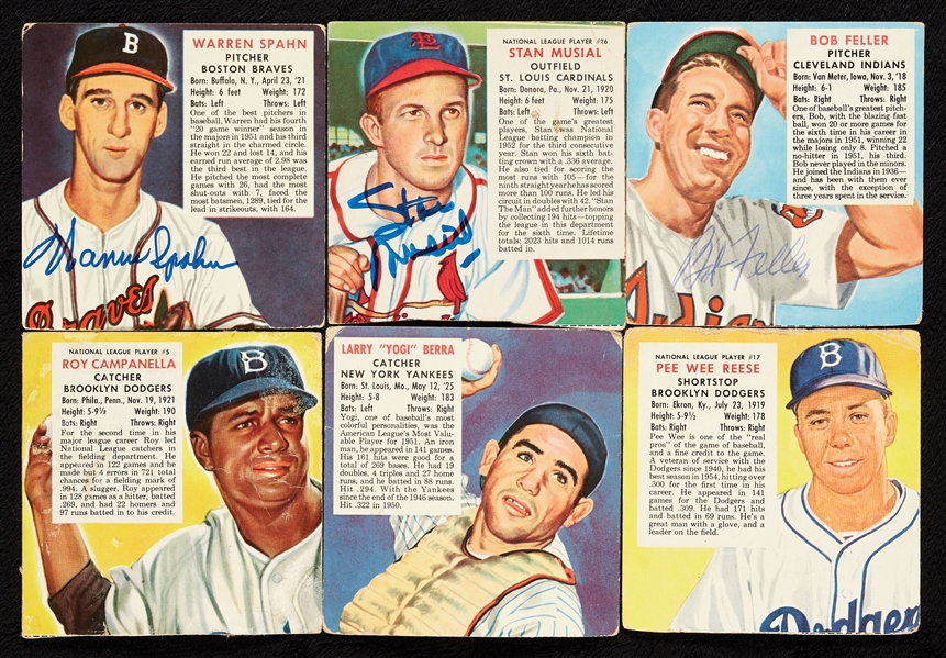 1952-55 Red Man Tobacco Group With Feller, Spahn and Musial Autographs (29)