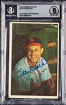 Stan Musial Signed 1953 Bowman Color No. 32 (Graded BAS 10)