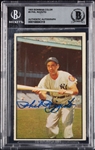 Phil Rizzuto Signed 1953 Bowman Color No. 9 (Graded BAS 10)