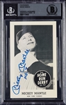 Mickey Mantle Signed Home Run Derby Reprint Inscribed "No. 7" (Graded BAS 10)