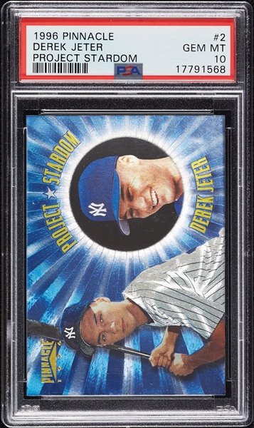 1996 Pinnacle Derek Jeter Project Stardom No. 2 PSA 10