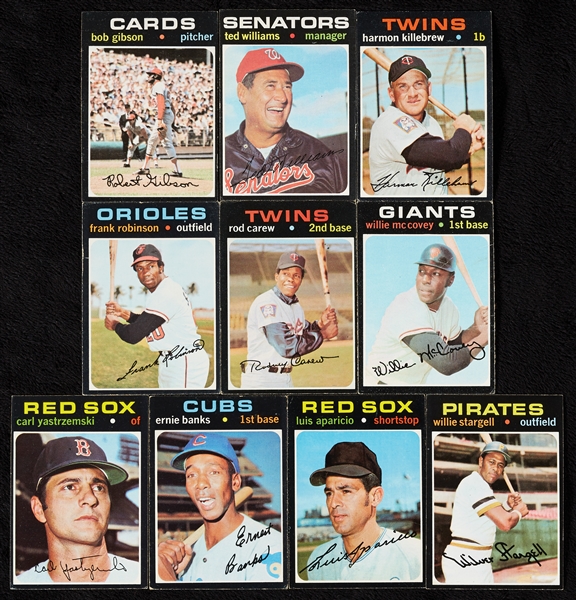 1971 Topps Baseball Complete Set, Four SGC Slabs (752)