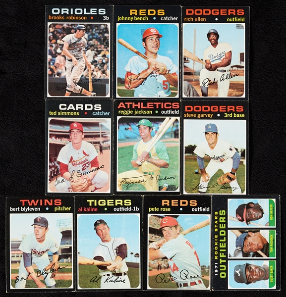 1971 Topps Baseball Complete Set, Four SGC Slabs (752)