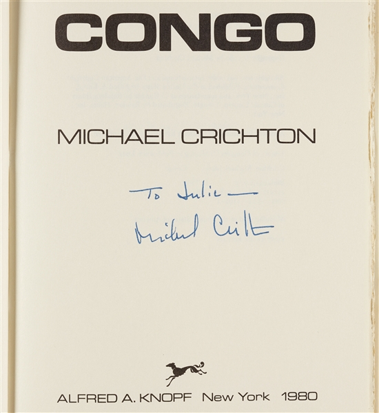 Michael Crichton Signed Books Group with Congo (7)