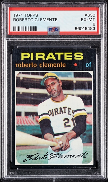 1971 Topps Roberto Clemente No. 630 PSA 6