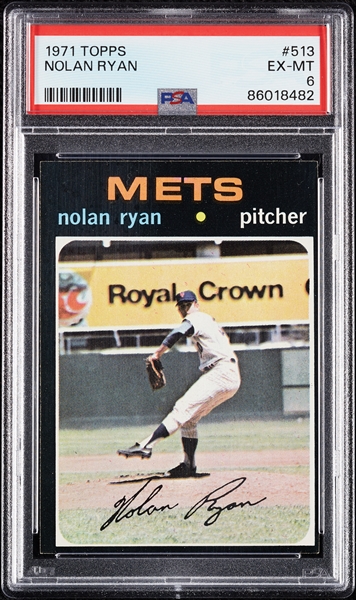 1971 Topps Nolan Ryan No. 513 PSA 6