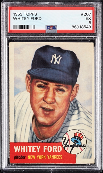 1953 Topps Whitey Ford No. 207 PSA 5