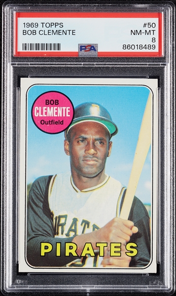 1969 Topps Roberto Clemente No. 50 PSA 8