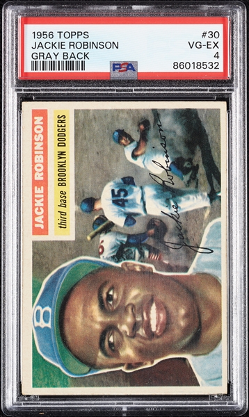 1956 Topps Jackie Robinson No. 30 PSA 4