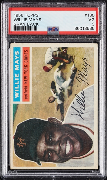 1956 Topps Willie Mays No. 130 PSA 3