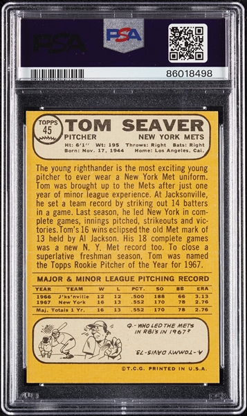 1968 Topps Tom Seaver No. 45 PSA 6