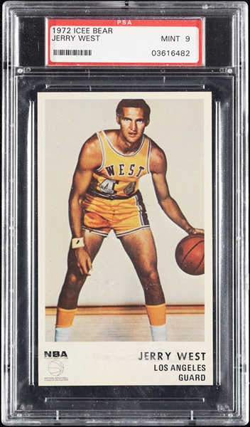 1972 Icee Bear Jerry West PSA 9