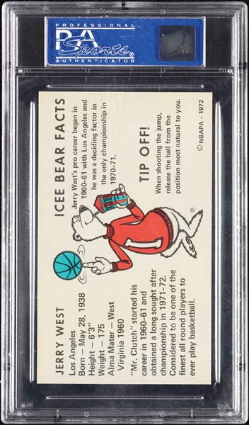 1972 Icee Bear Jerry West PSA 9