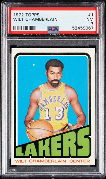 1972 Topps Wilt Chamberlain No. 1 PSA 7