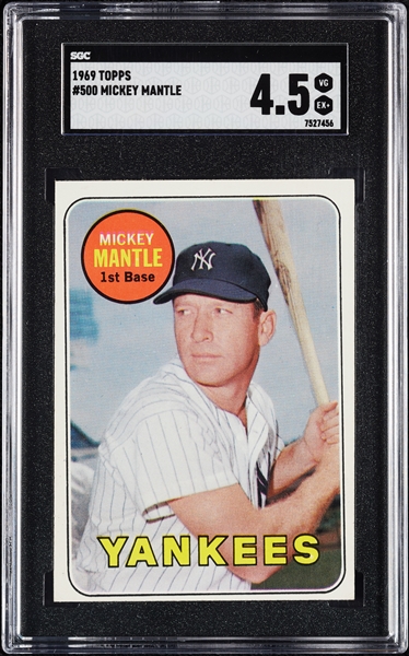 1969 Topps Mickey Mantle No. 500 SGC 4.5