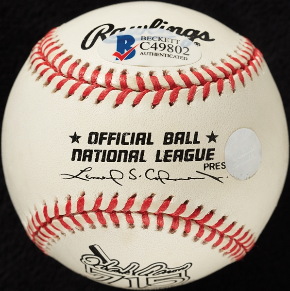 Hank Aaron Single-Signed ONL 715 Logo Baseball (BAS)