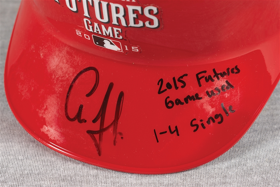 Aaron Judge 2015 Game-Used & Signed All-Star Futures Game Helmet Inscribed 2015 Futures Game Used (MLB) (Fanatics) (JSA)