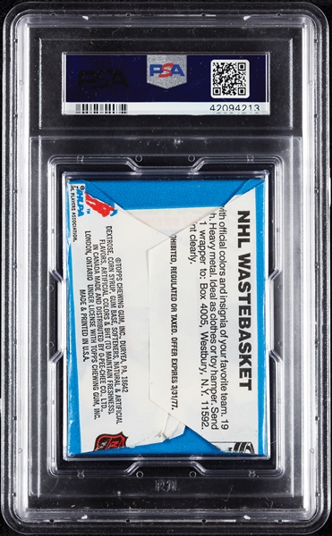 1977 Topps Hockey Wax Pack in 1976 Wrapper (Graded PSA 8)