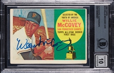 Willie McCovey Signed 1960 Topps RC No. 316 (Graded BAS 10)