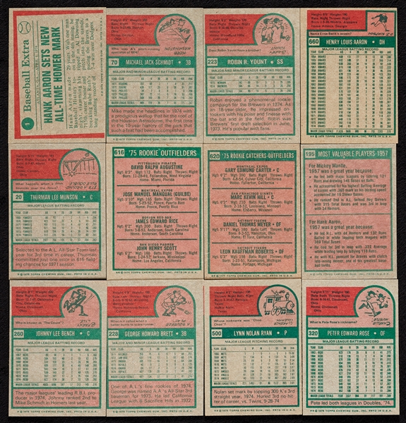 1975 Topps Baseball Complete Set (660)