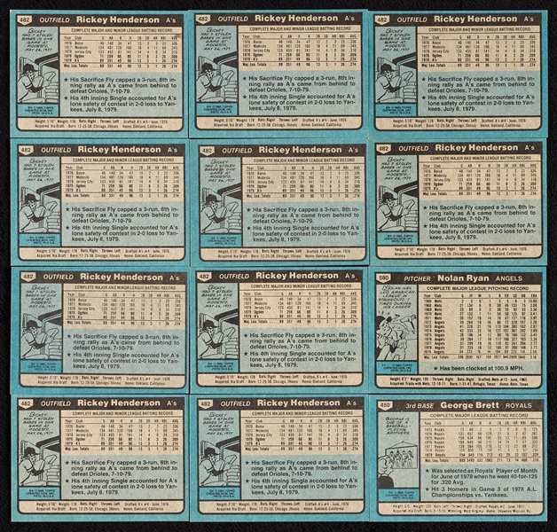 1980 Topps Baseball Complete Set Group (10)