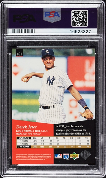 1995 SP Derek Jeter Silver No. 181 PSA 10