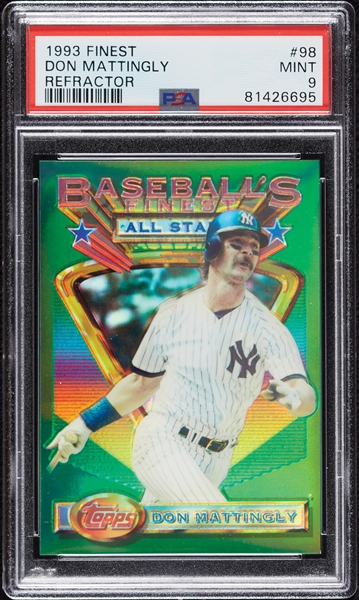 1993 Finest Don Mattingly Refractor No. 98 PSA 9