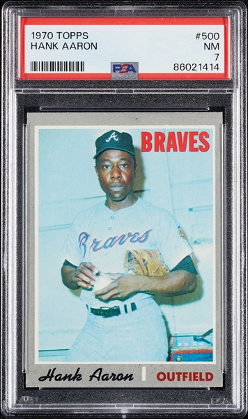 1970 Topps Hank Aaron No. 500 PSA 7