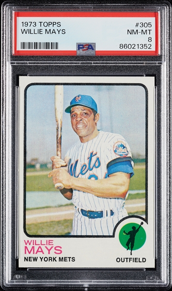 1973 Topps Willie Mays No. 305 PSA 8