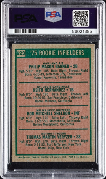 1975 Topps Keith Hernandez RC No. 623 PSA 9