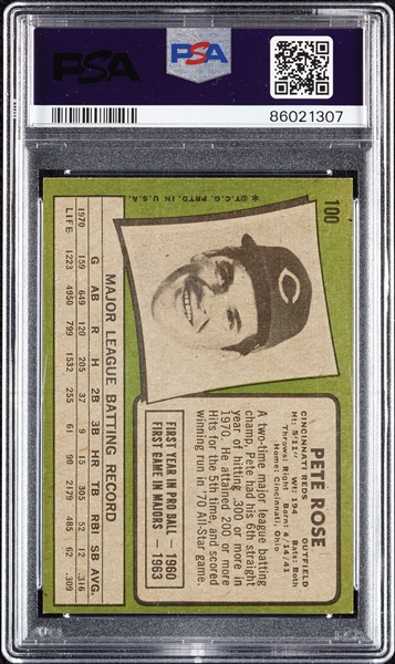 1971 Topps Pete Rose No. 100 PSA 7