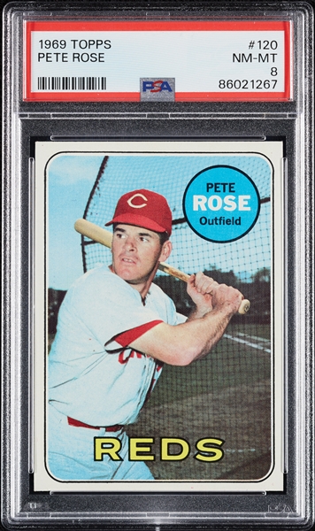 1969 Topps Pete Rose No. 120 PSA 8