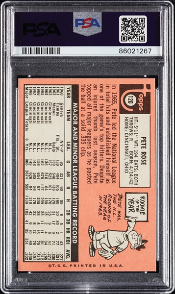 1969 Topps Pete Rose No. 120 PSA 8