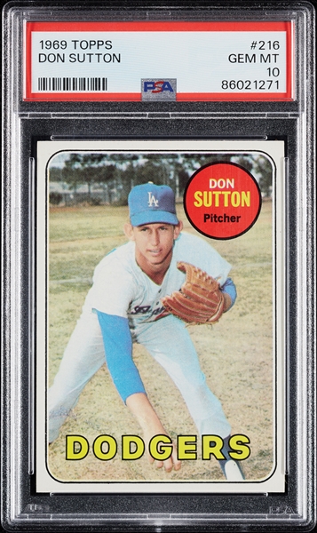 1969 Topps Don Sutton No. 216 PSA 10