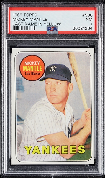 1969 Topps Mickey Mantle No. 500 PSA 7