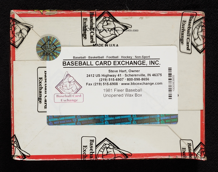 1981 Fleer Baseball Wax Box (36) (BBCE)